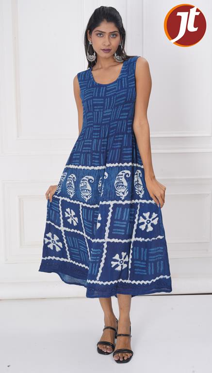 WOMEN WESTERN BOBBIN DRESS C/S